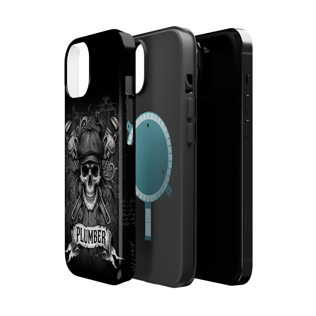 Skull & Wrenches Plumber Phone Case — Wireless Charging Cover