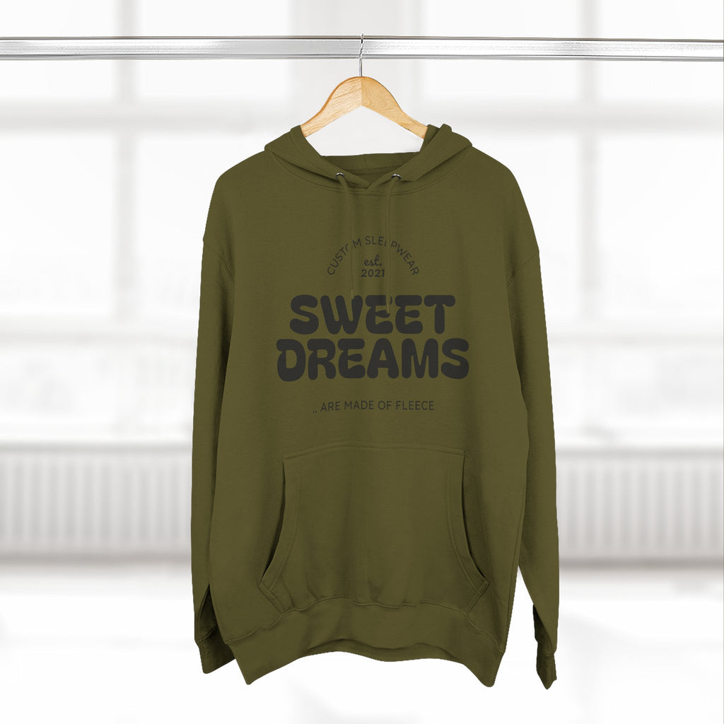 Sweet Dreams Hoodie — Cozy Fleece Pullover with Retro Script