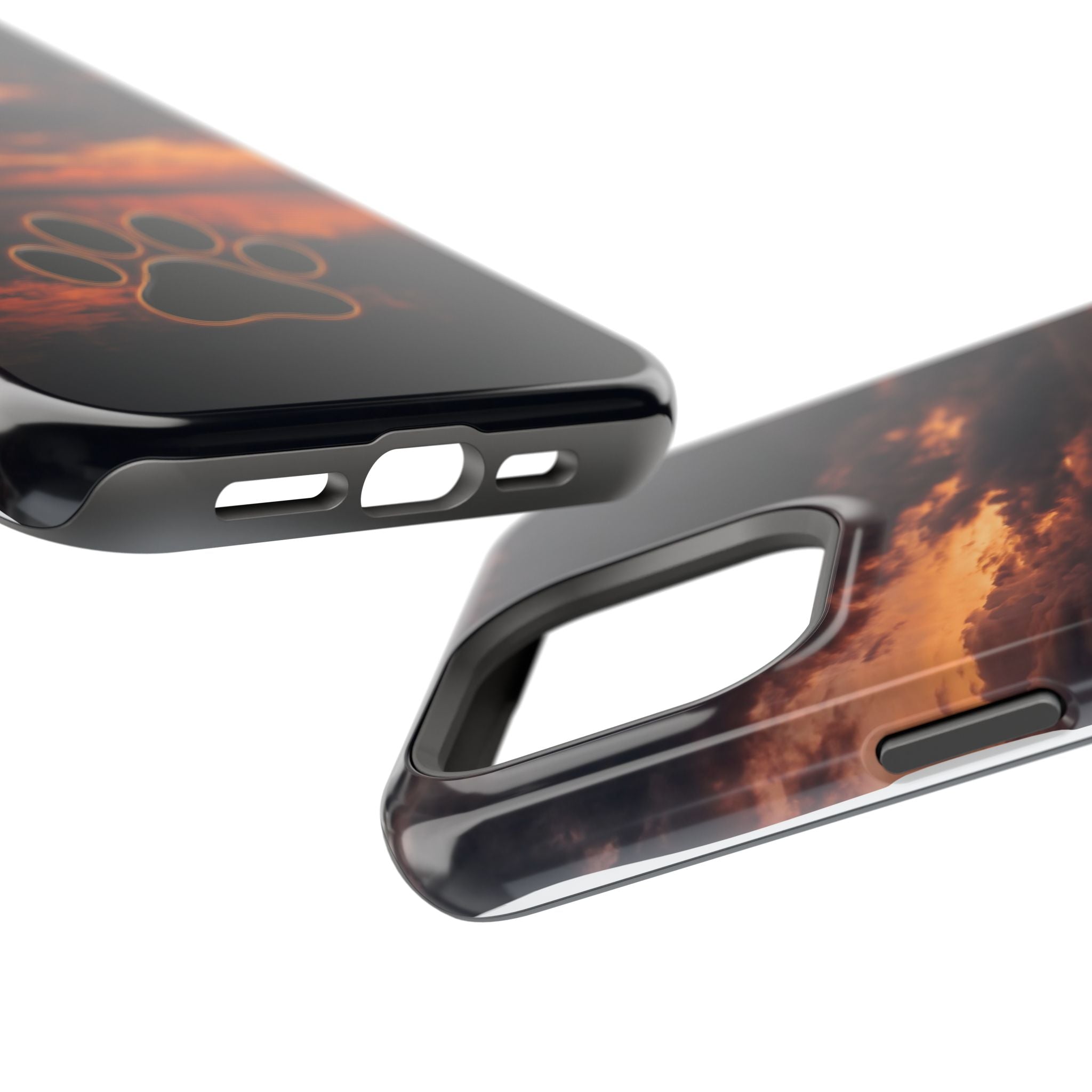 Paw Sunset Magnetic Impact-Resistant Phone Case for iPhone and Samsung Galaxy series