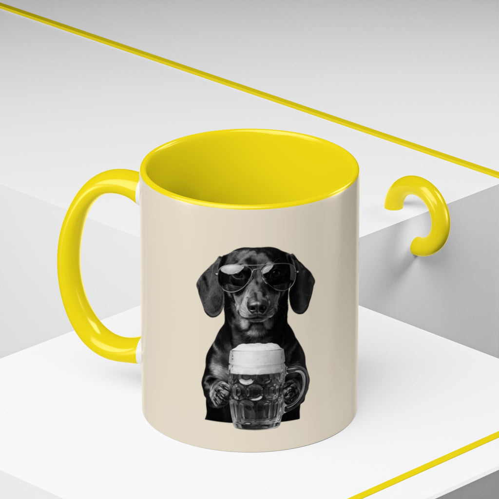 Personalized Dachshund Mug | Custom Name Coffee Mug | Funny Sausage Dog Gift | Beer Lover Dog Mug