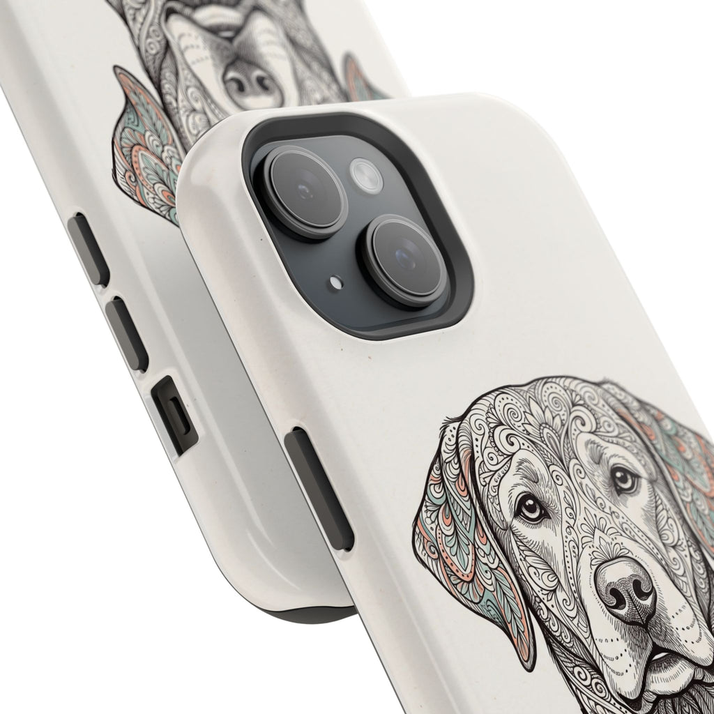 Mandala Labrador Phone Case — Tough Magnetic Case with Wireless Charging
