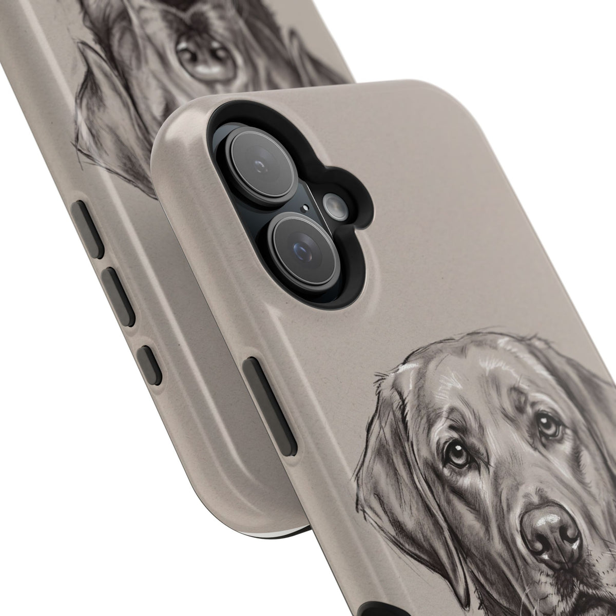 Charcoal Sketch Labrador Phone Case — Tough Magnetic Case with Wireless Charging