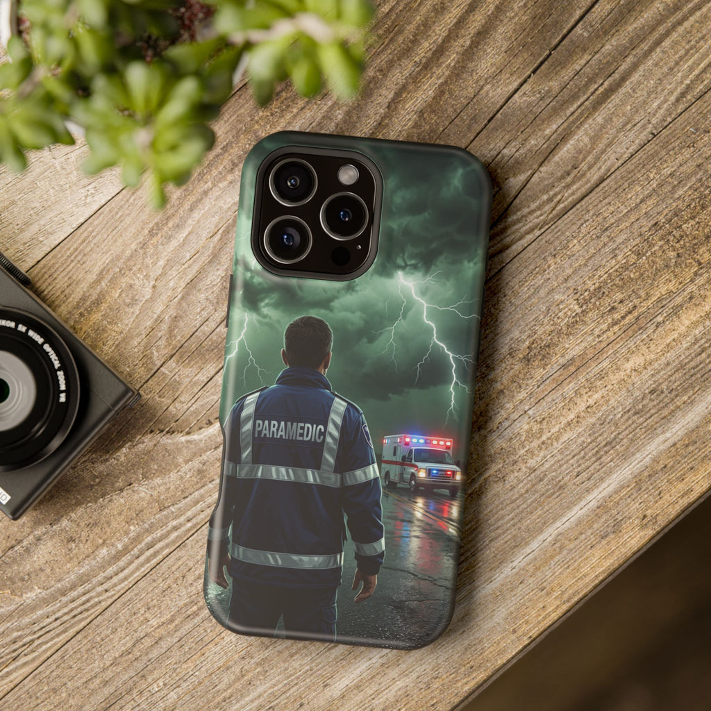 Paramedic Green Storm Phone Case — Magnetic Wireless Charging Cover