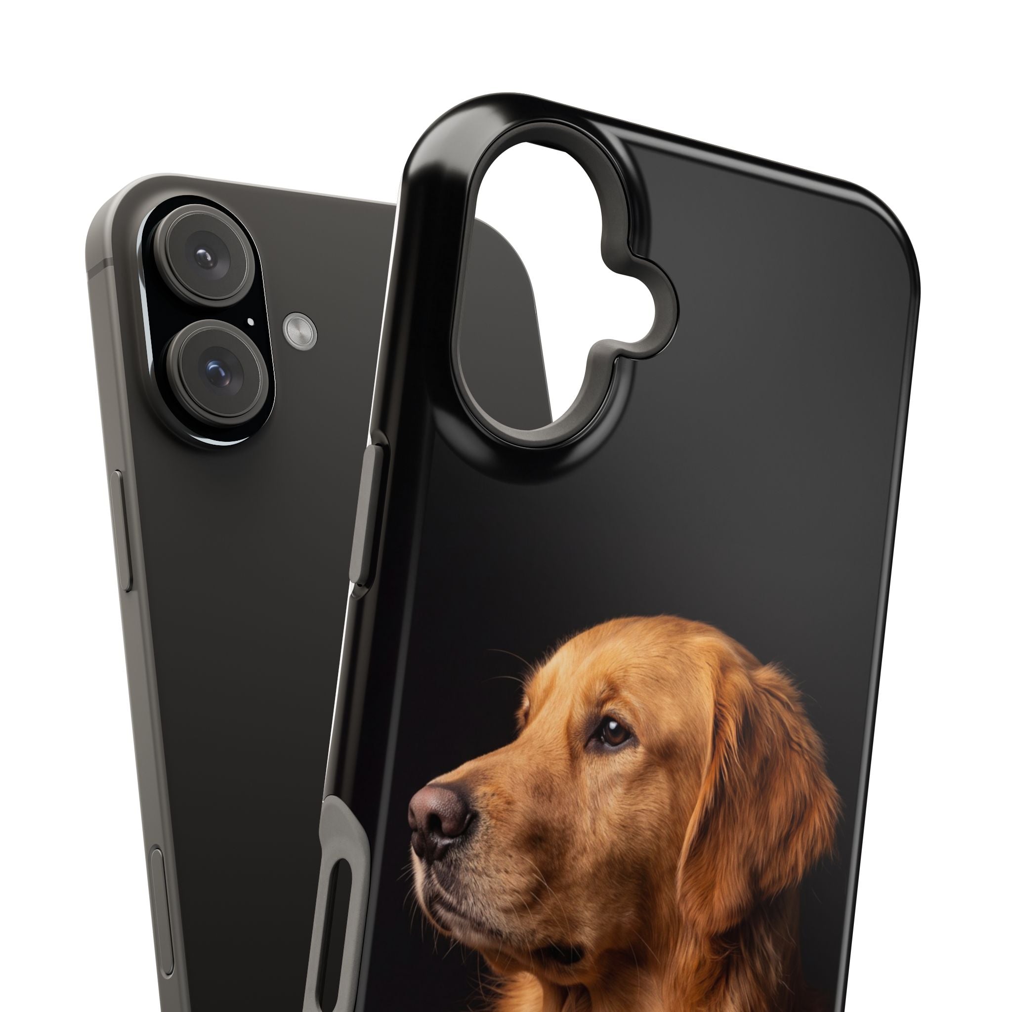 Golden Retriever Portrait Phone Case — Impact-Resistant Wireless Charging Cover