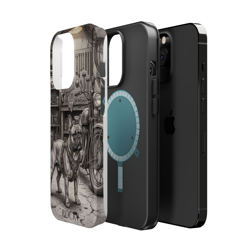 Personalized French Bulldog Vintage Street Phone Case — Wireless Charging Cover