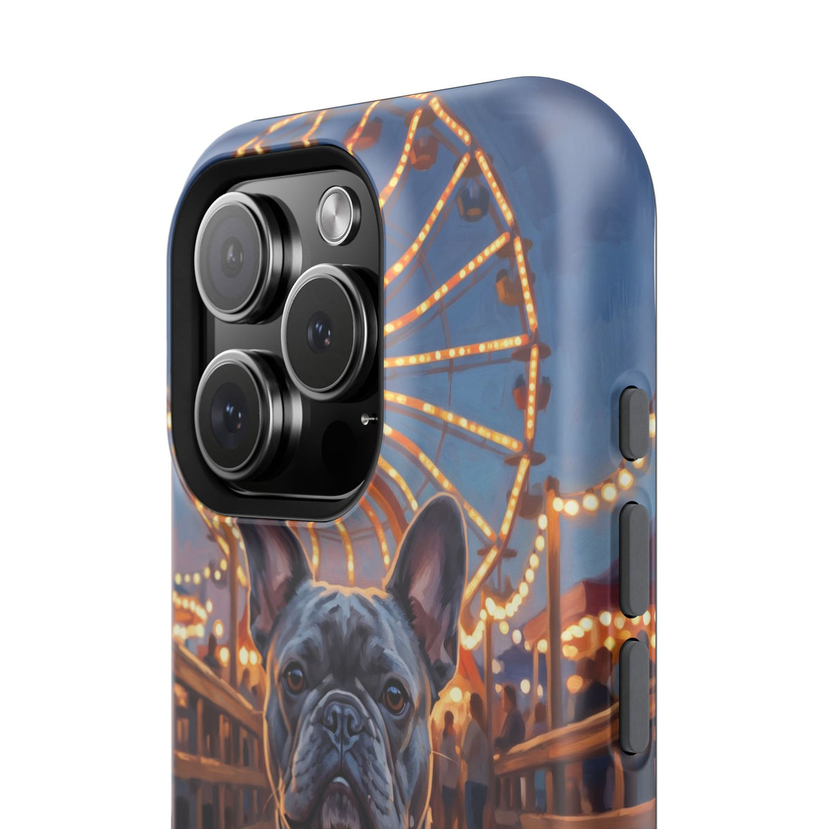 Personalized French Bulldog Pier Lights Phone Case — Wireless Charging Cover