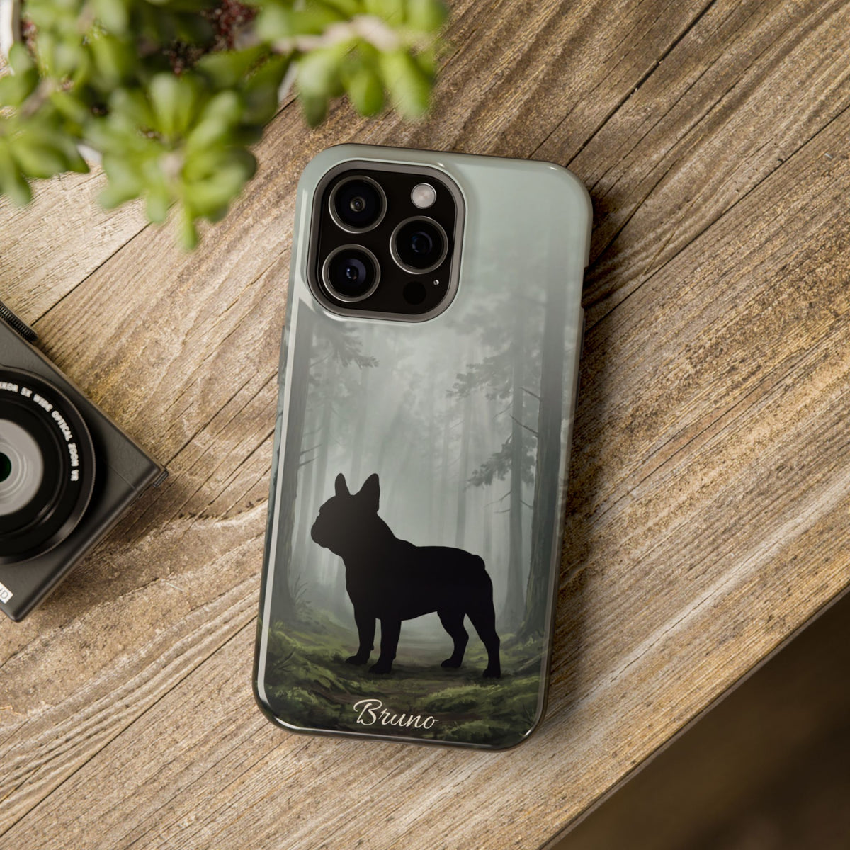Personalized French Bulldog Misty Forest Phone Case — Wireless Charging Cover