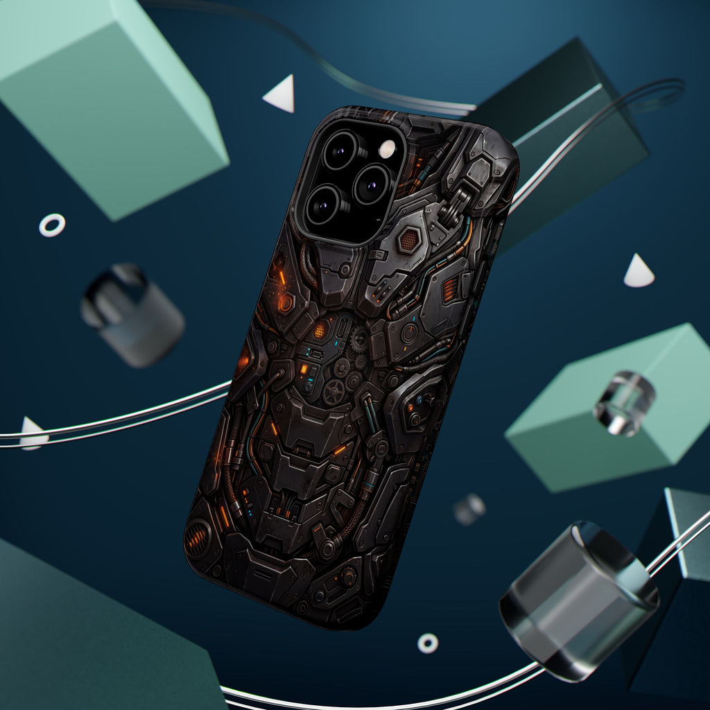 Mech Armor Phone Case — Industrial Circuit Wireless Charging Cover