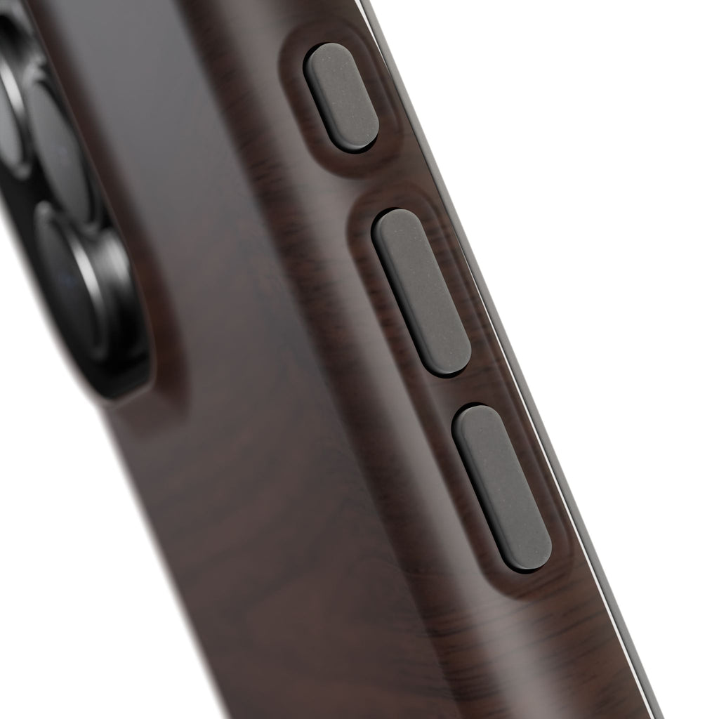 Gold Paramedic Laurel Badge Wood Phone Case — Magnetic Wireless Charging Cover