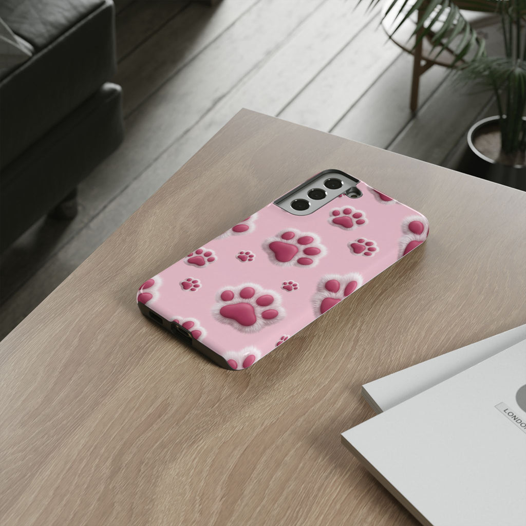 iphone & Samsung - Pink Paws Tough Phone Case — Cute Protective iPhone Cover