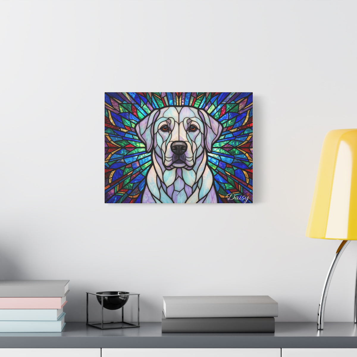 Labrador Personalized Canvas | Stained Glass Mosaic Wall Art