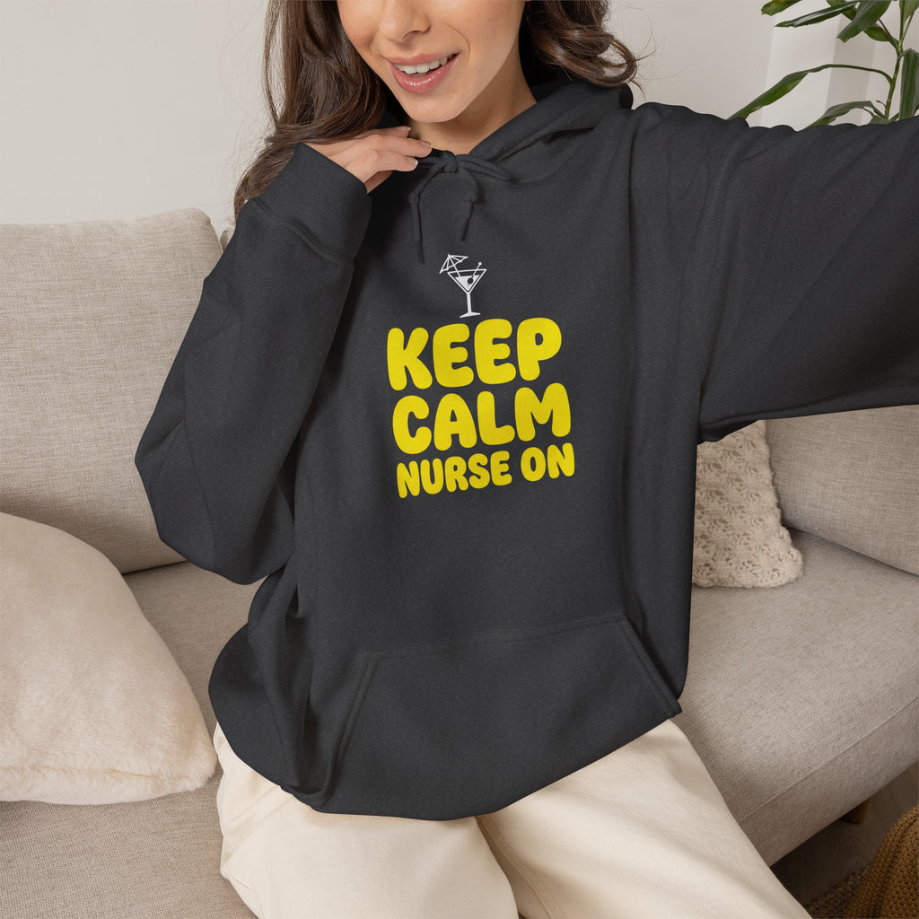 Keep Calm Nurse On Hoodie — Funny Nurse Graphic Pullover