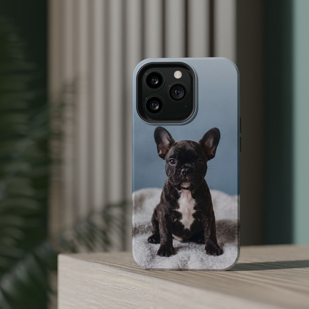 French Bulldog Puppy Phone Case — Impact-Resistant Wireless Charging Cover