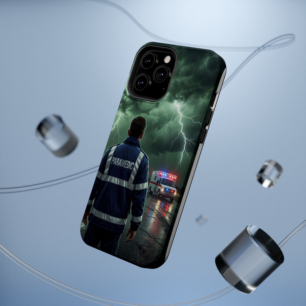 Paramedic Green Storm Phone Case — Magnetic Wireless Charging Cover