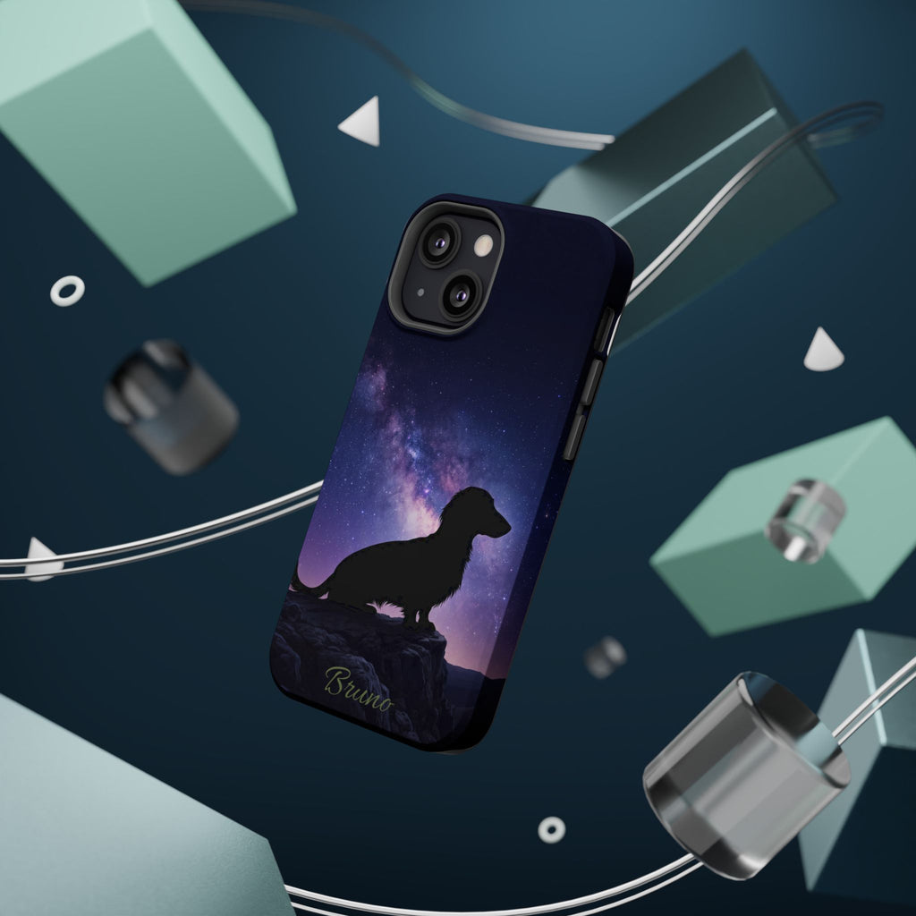 Personalized Dachshund Starry Night Phone Case — Wireless Charging Cover