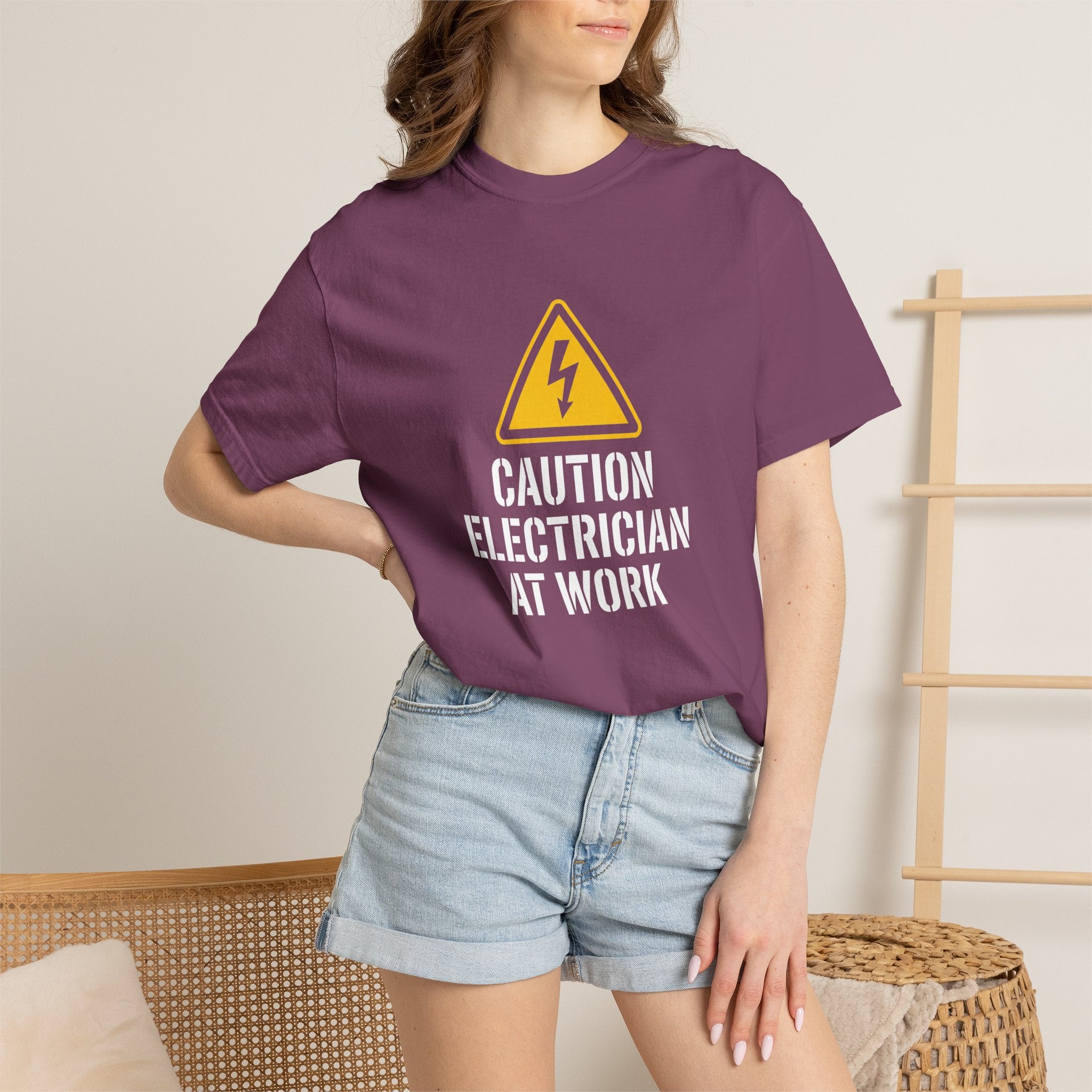 Caution Electrician At Work T-Shirt