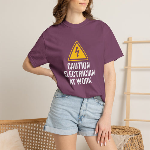 Caution Electrician At Work T-Shirt