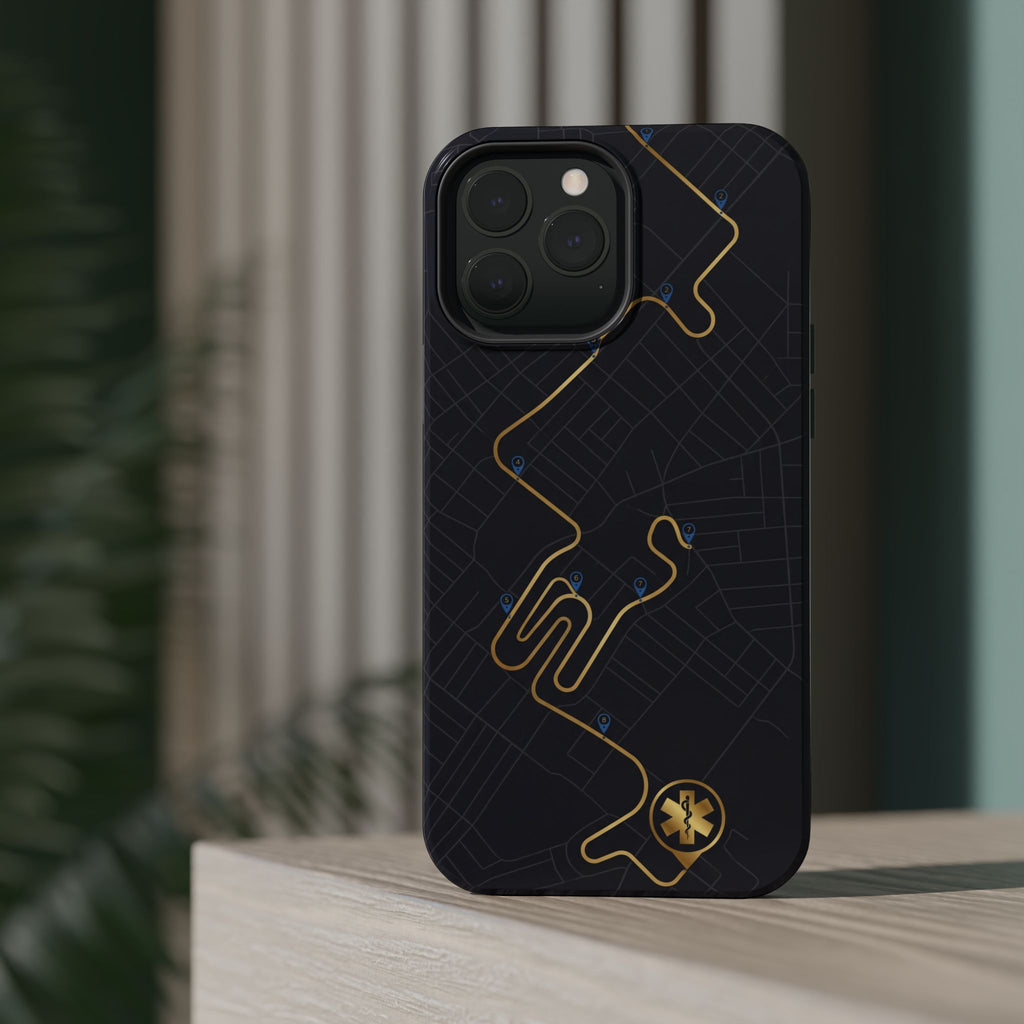 Paramedic/EMT Route Line Phone Case — Magnetic Wireless Charging Cover