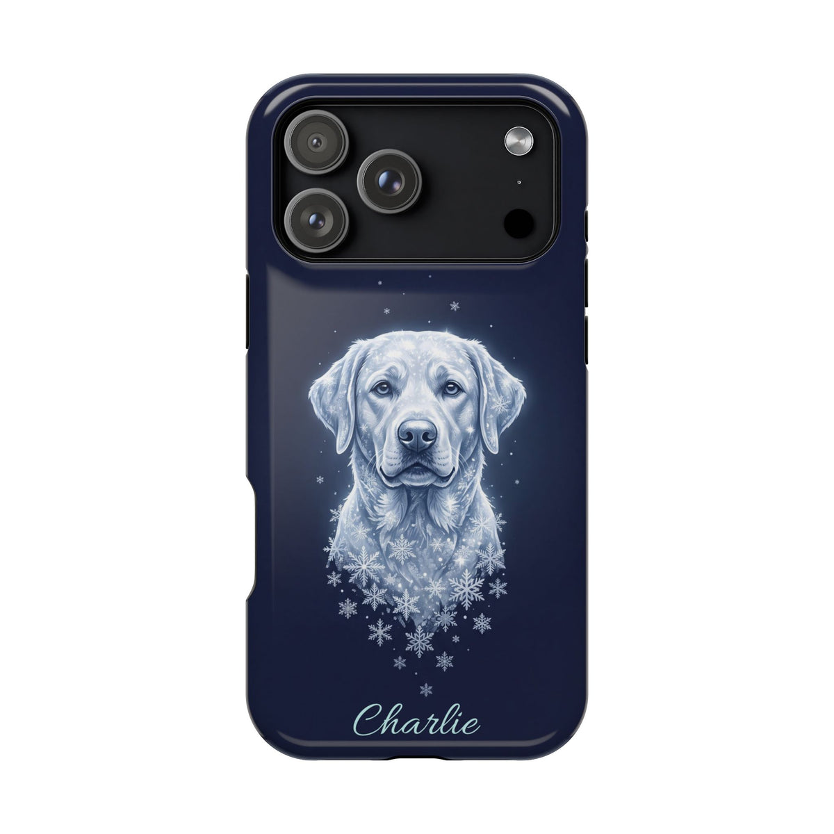 Personalized Winter Snowflake Labrador Phone Case — Tough Magnetic Case with Wireless Charging