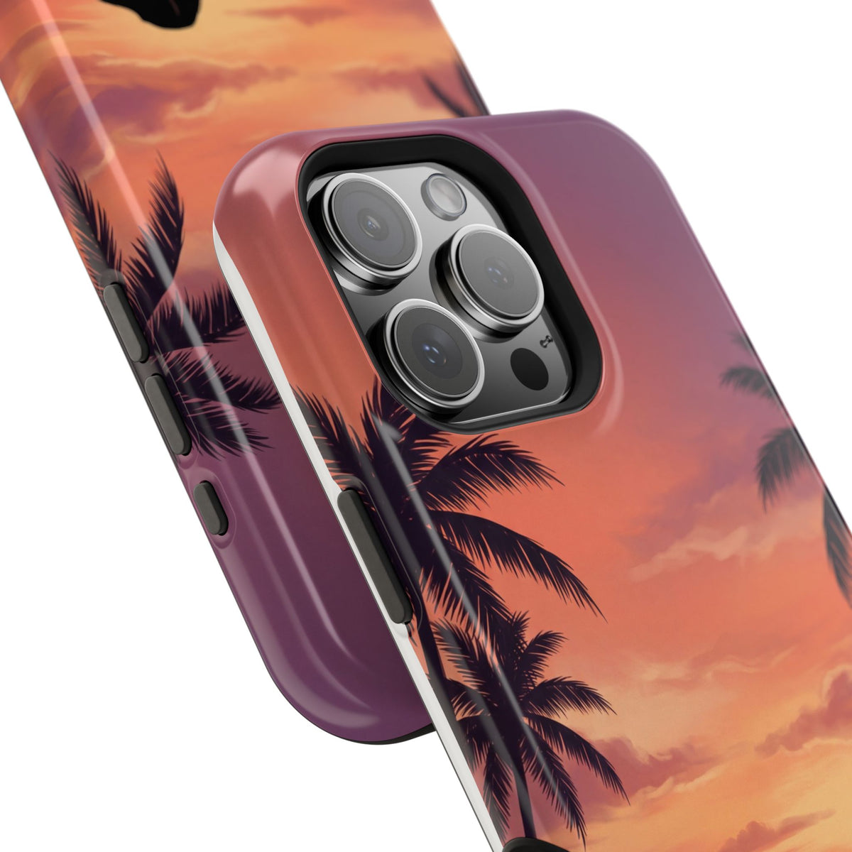 Personalized Dachshund Tropical Beach Sunset Phone Case — Wireless Charging Cover