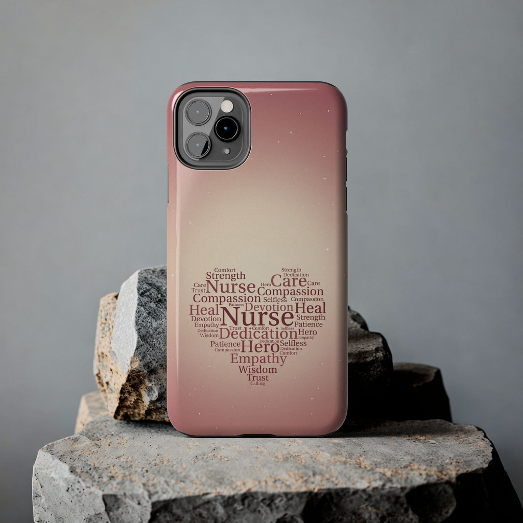 Nurse Heart Word Cloud Phone Case | iPhone & Samsung Galaxy series