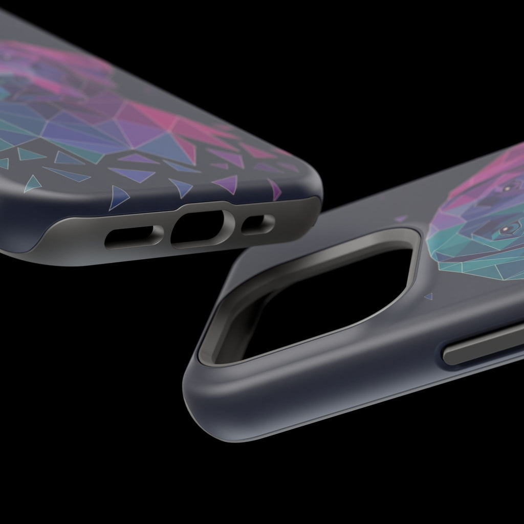 Geometric Labrador Phone Case — Tough Magnetic Case with Wireless Charging