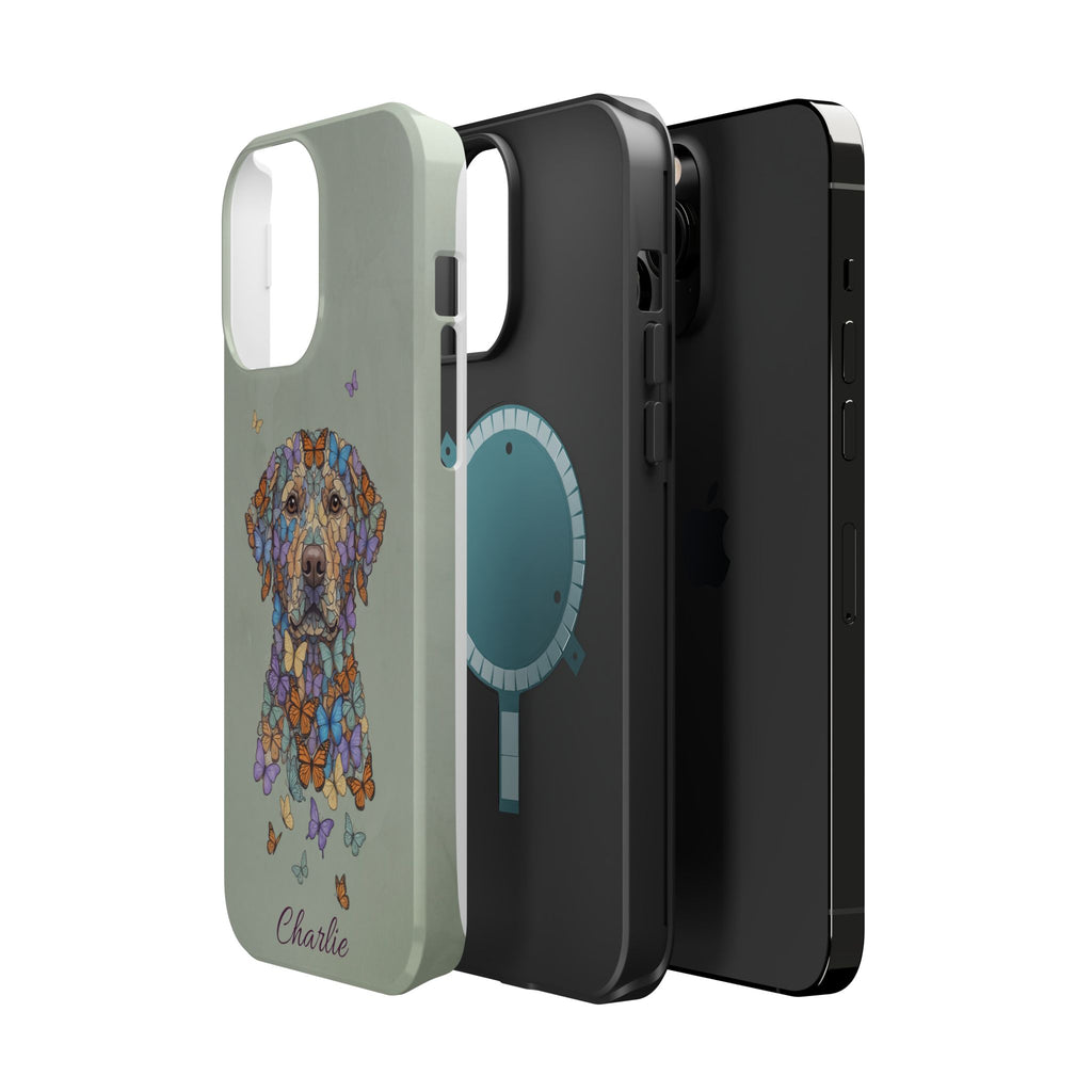 Personalized Butterfly Labrador Phone Case — Tough Magnetic Case with Wireless Charging
