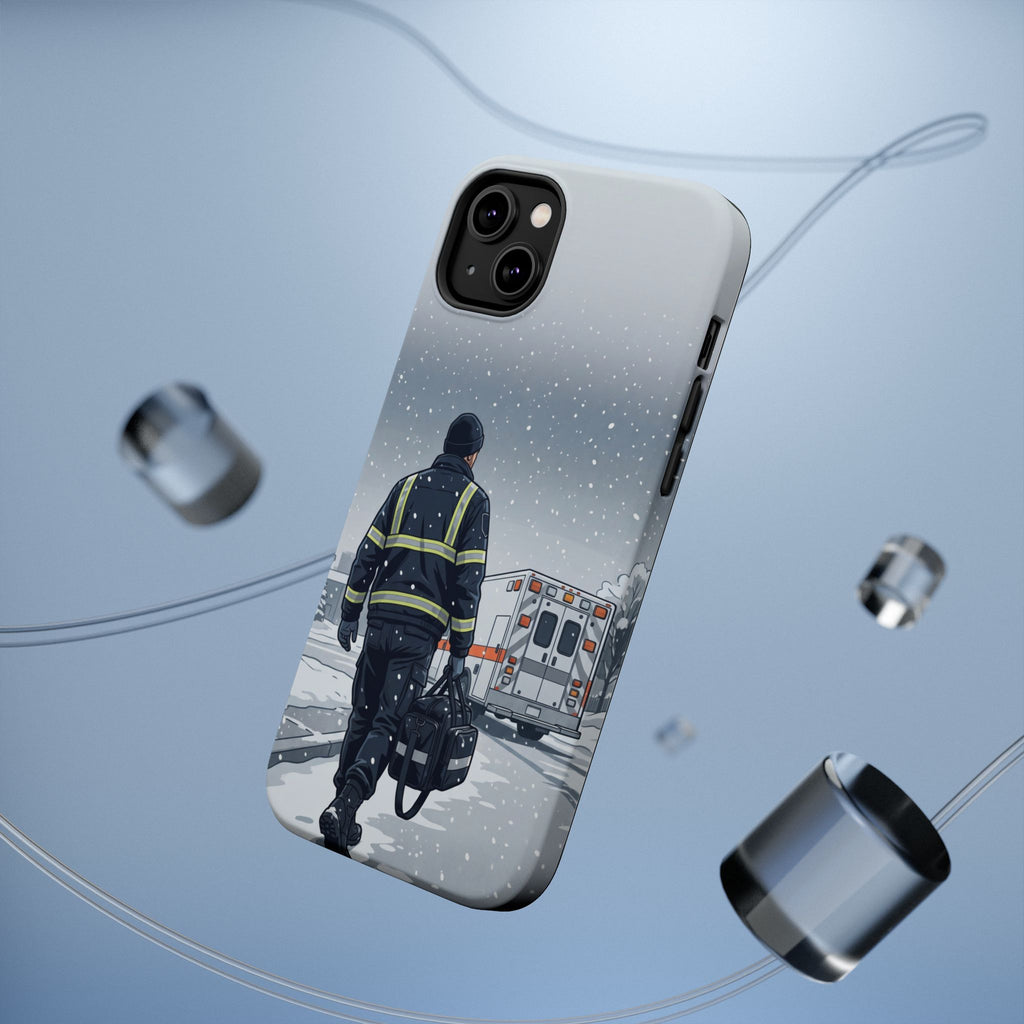 Bold Paramedic/EMT Portrait Phone Case — Magnetic Wireless Charging Cover