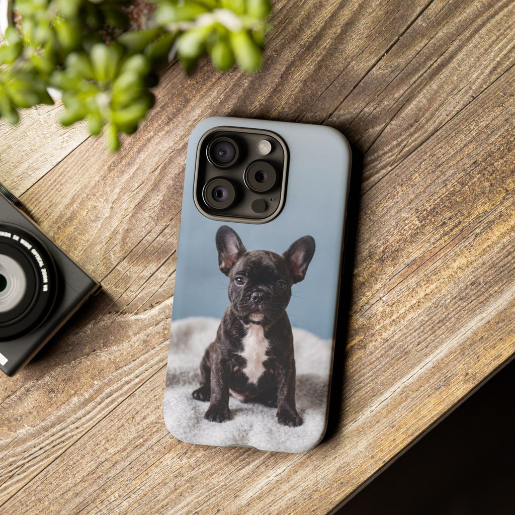 French Bulldog Puppy Phone Case | Adorable Brindle Frenchie Portrait | Samsung & iPhone