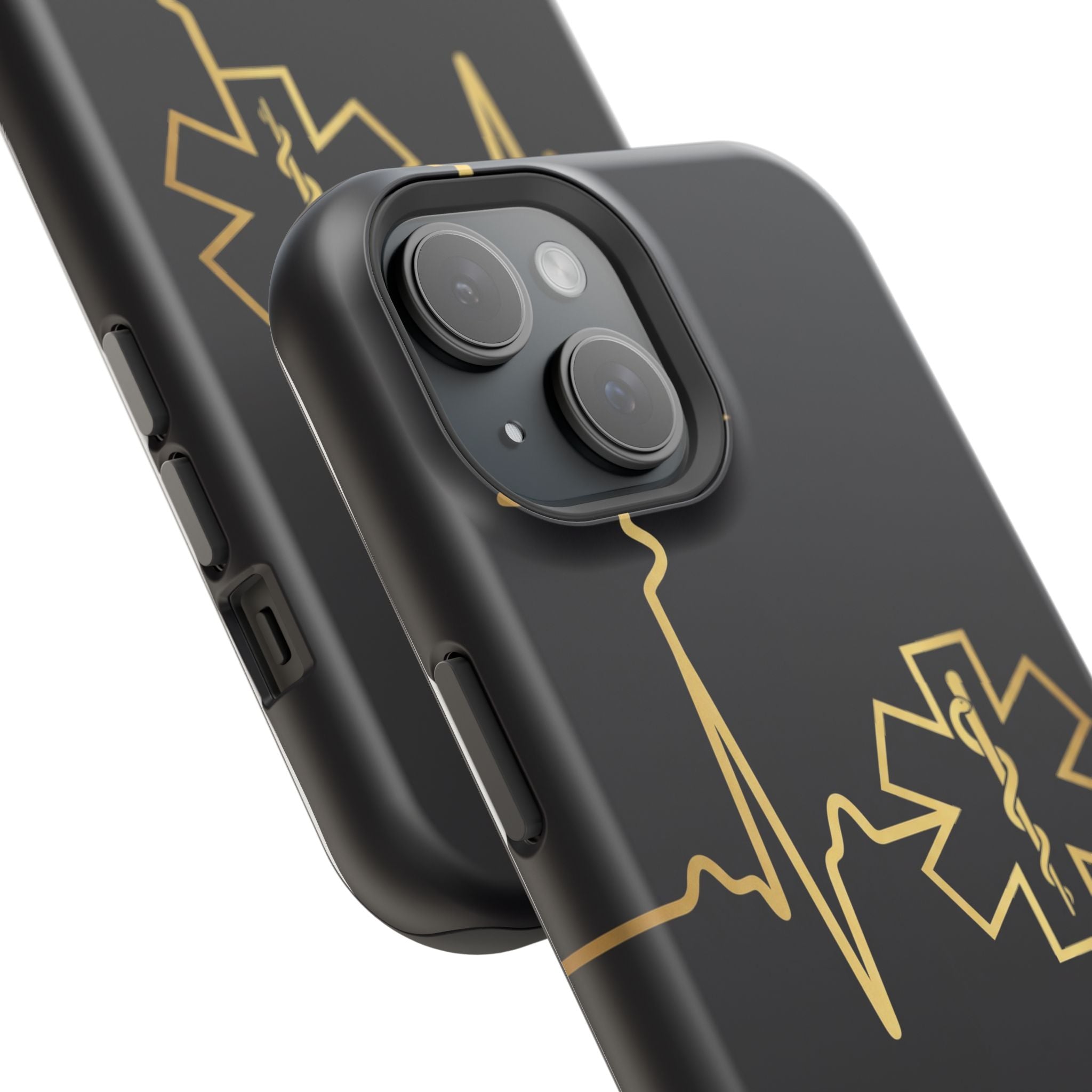 Paramedic/EMT Heartbeat Line Phone Case — Magnetic Wireless Charging Cover