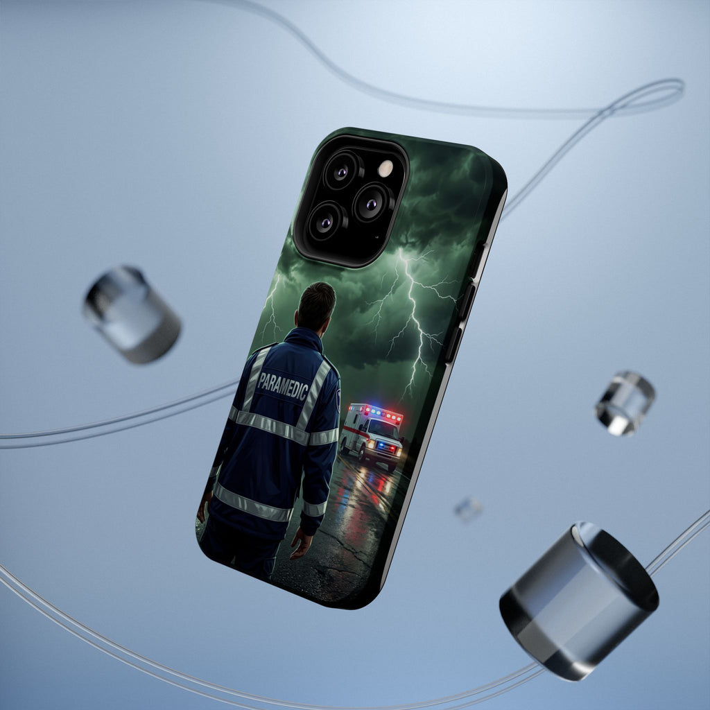 Paramedic Green Storm Phone Case — Magnetic Wireless Charging Cover