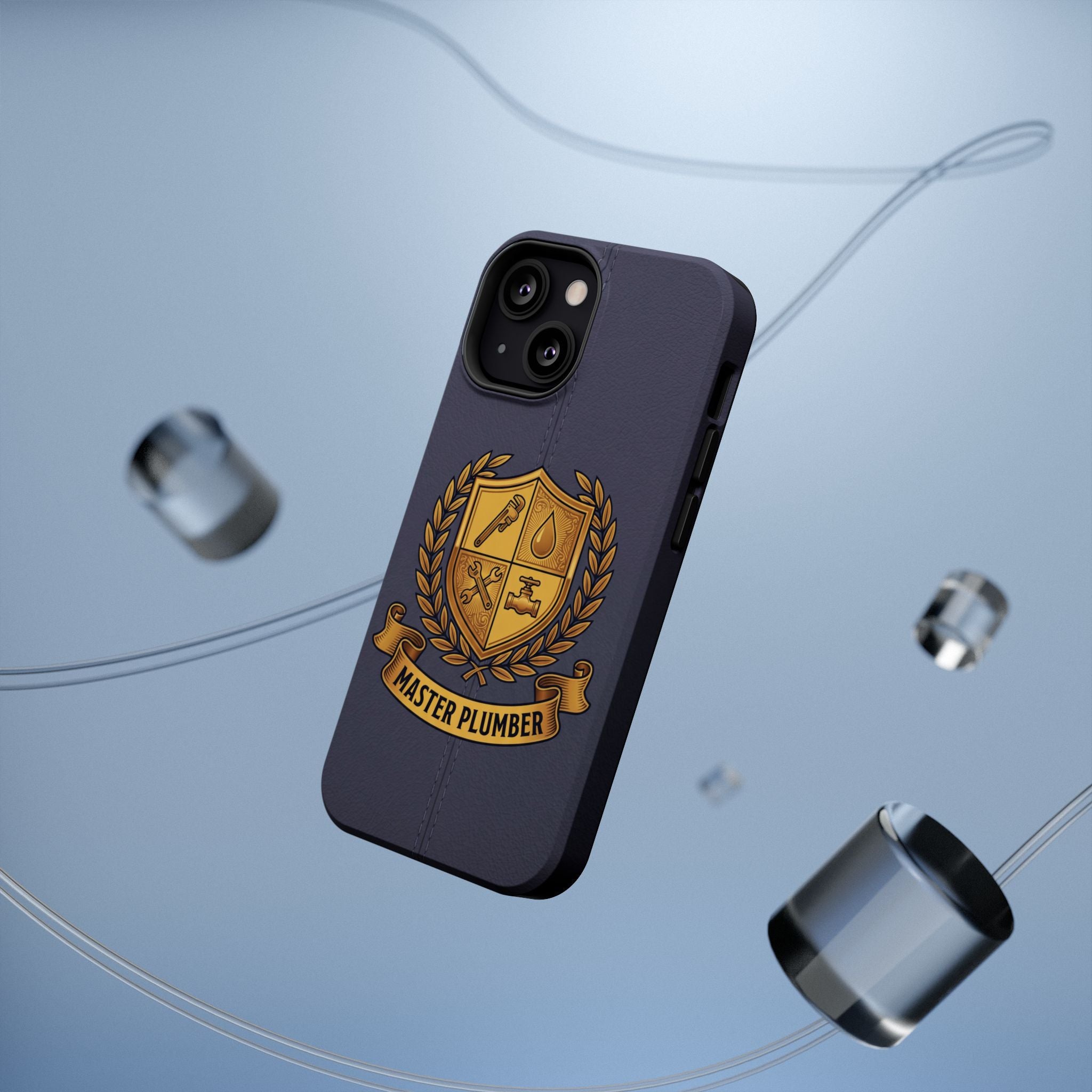 Master Plumber Crest Phone Case — Heraldic Shield Wireless Charging Cover