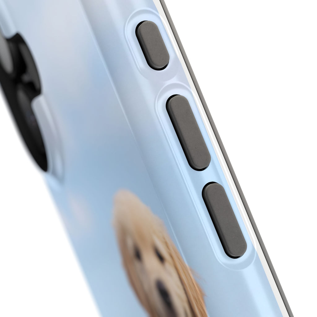 Golden Retriever Puppy Duo Phone Case — Impact-Resistant Wireless Charging Cover
