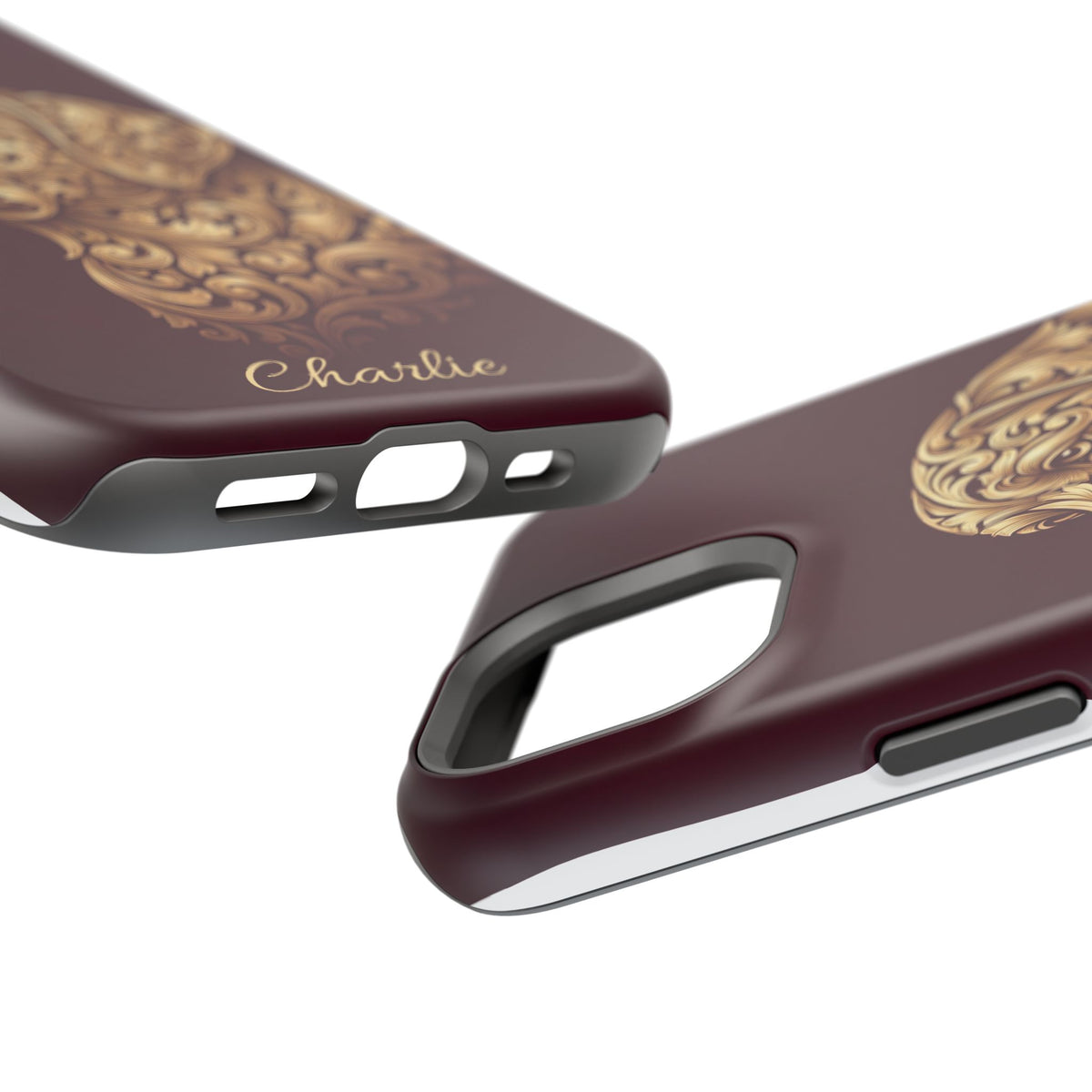 Personalized Gold Filigree Labrador Phone Case — Tough Magnetic Case with Wireless Charging