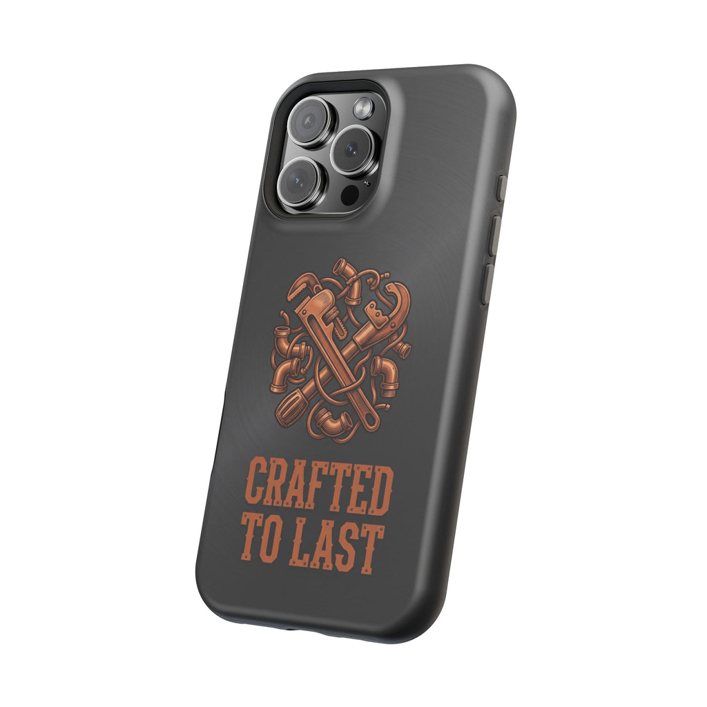 Crafted to Last Phone Case — Crossed Wrenches Wireless Charging Cover