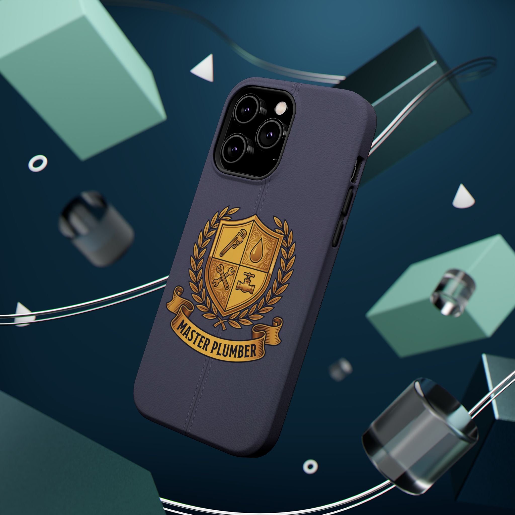 Master Plumber Crest Phone Case — Heraldic Shield Wireless Charging Cover