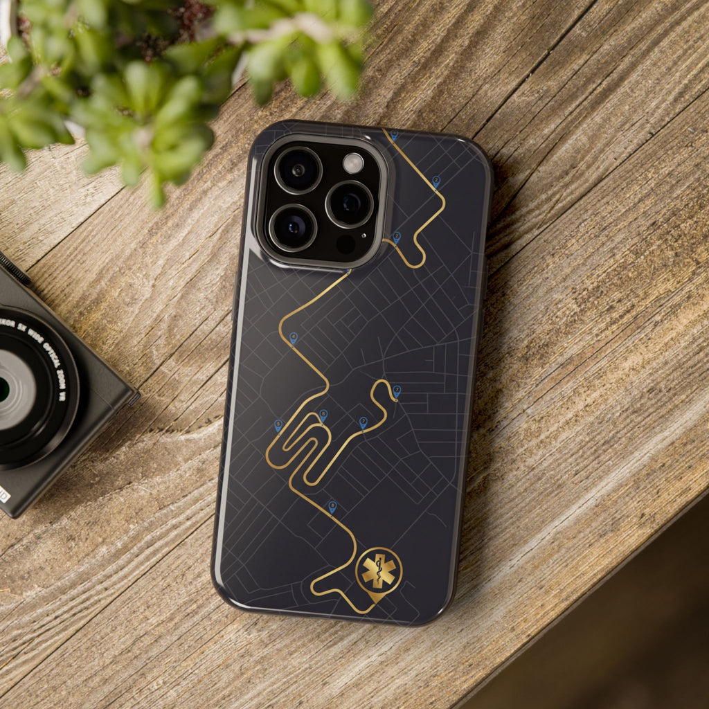 Paramedic/EMT Route Line Phone Case — Magnetic Wireless Charging Cover