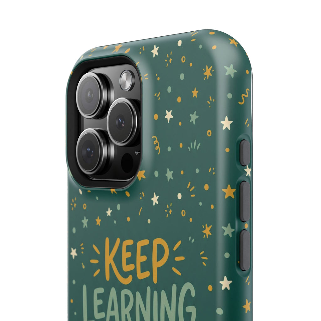 Keep Learning Keep Growing Teacher Phone Case — Wireless Charging Cover