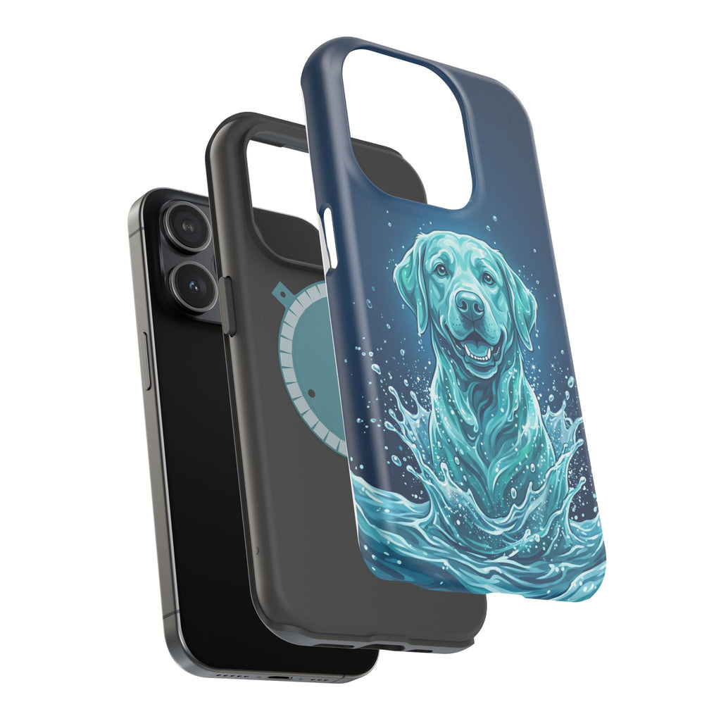 Water Splash Labrador Phone Case — Tough Magnetic Case with Wireless Charging