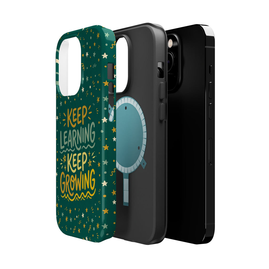 Keep Learning Keep Growing Teacher Phone Case — Wireless Charging Cover