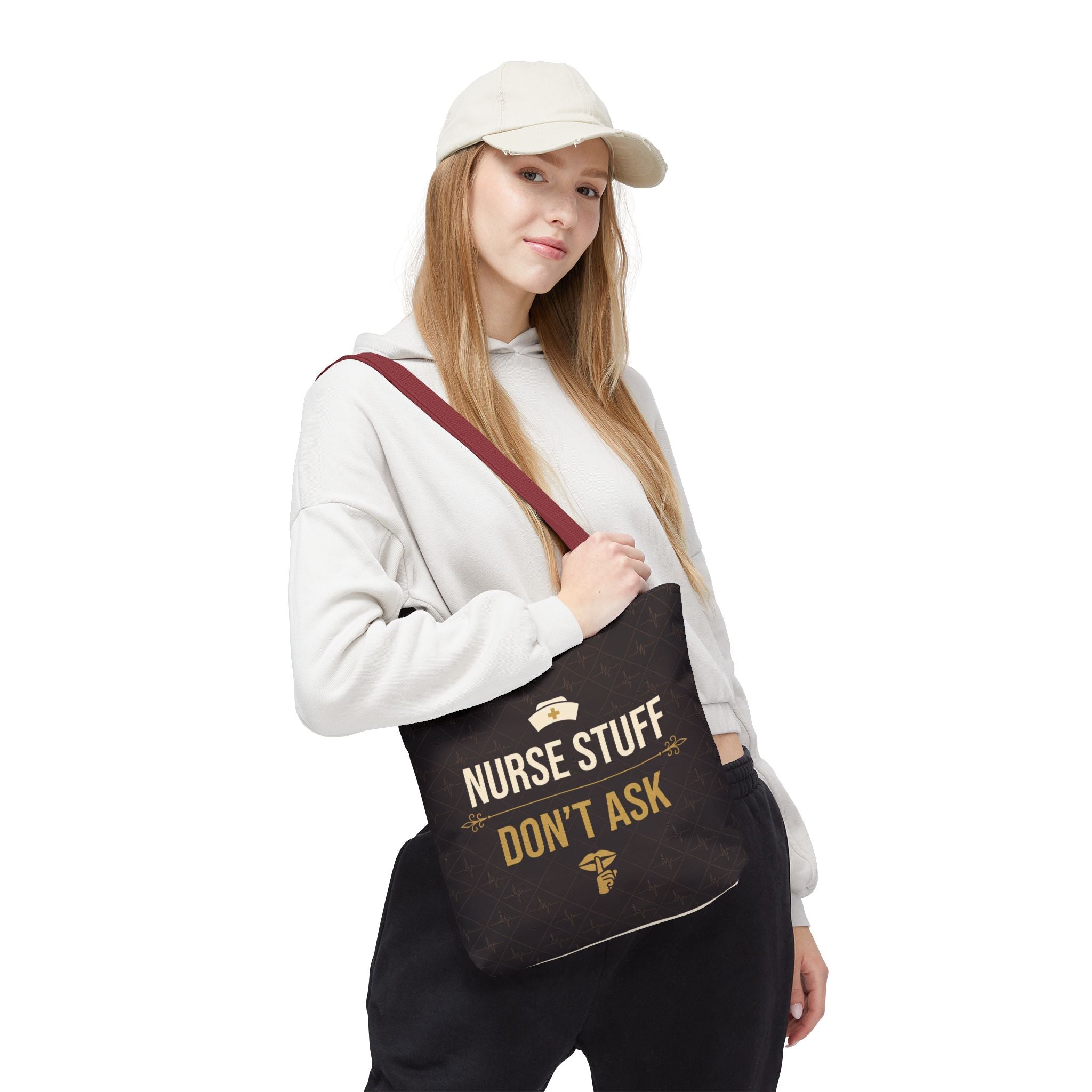 Nurse Stuff Don't Ask Tote | Funny Nurse Gift Tote Bag | Nurse Humour Appreciation Gift | Premium Polyester Carry-All