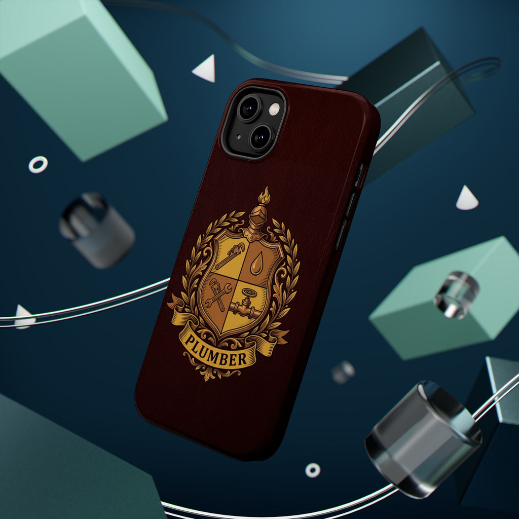 Plumber Crest Phone Case — Heraldic Shield Wireless Charging Cover