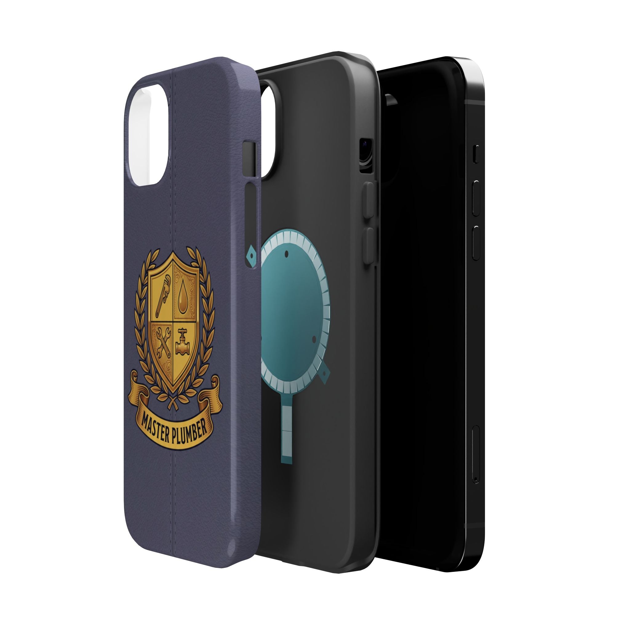 Master Plumber Crest Phone Case — Heraldic Shield Wireless Charging Cover
