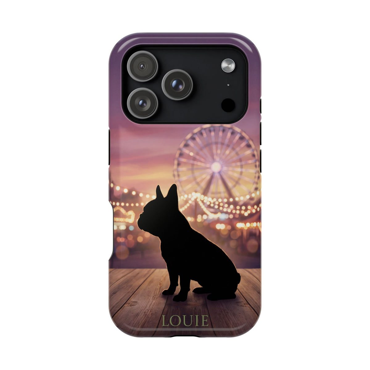 Personalized French Bulldog Carnival Nights Phone Case — Wireless Charging Cover