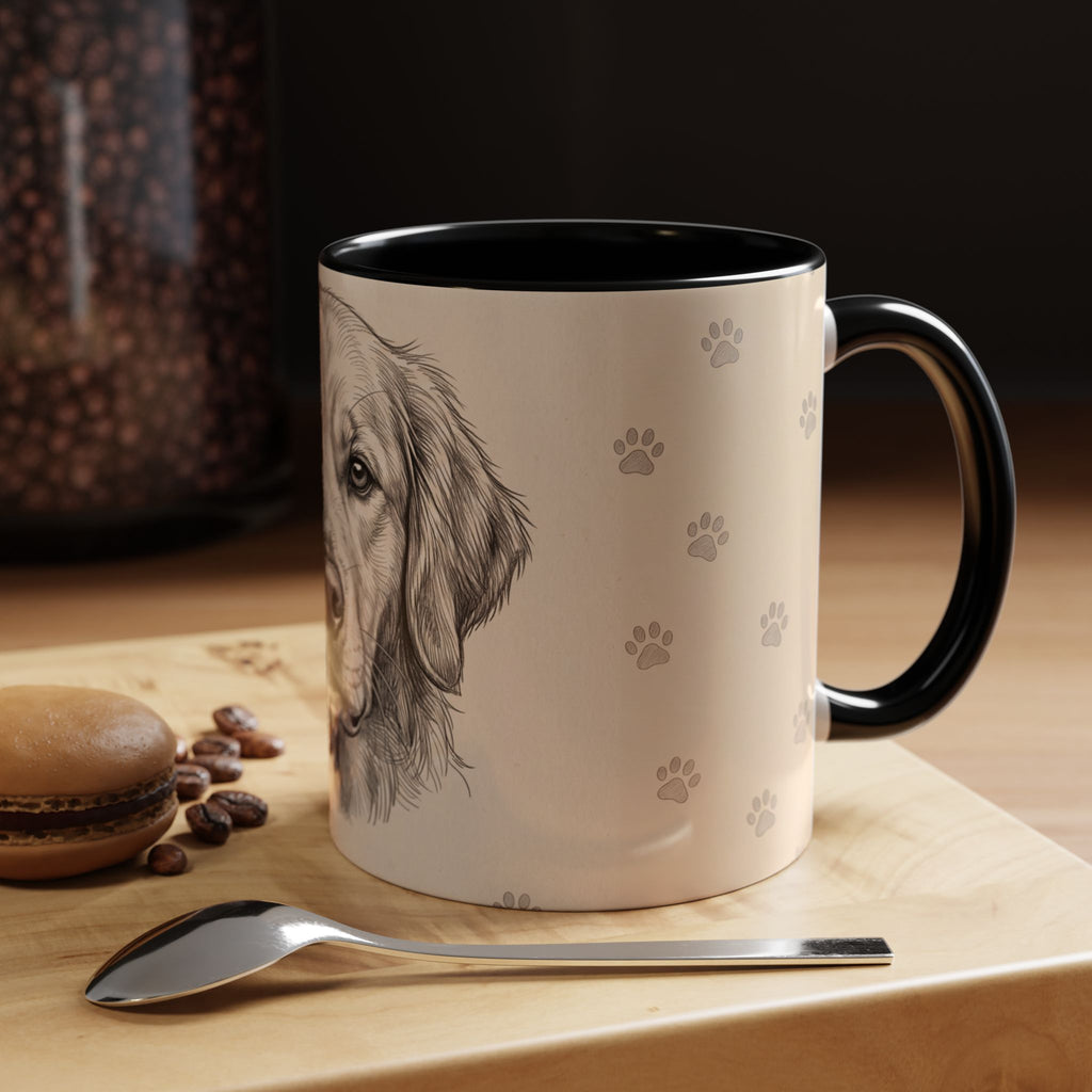 Golden Retriever Sketch Mug | Golden Retriever Lover Gift | Pencil Art Dog Coffee Mug