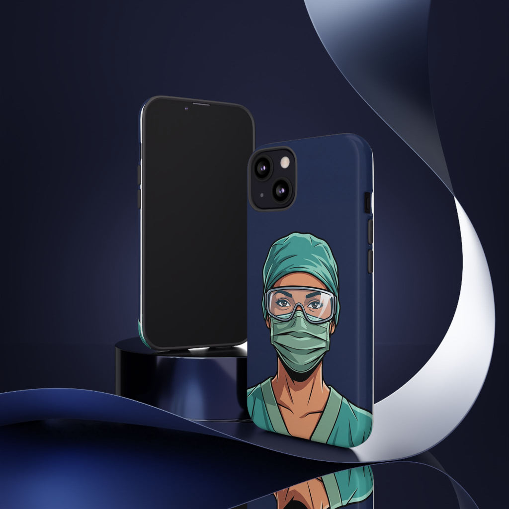 Nurse Illustrated Portrait Phone Case | iPhone & Samsung