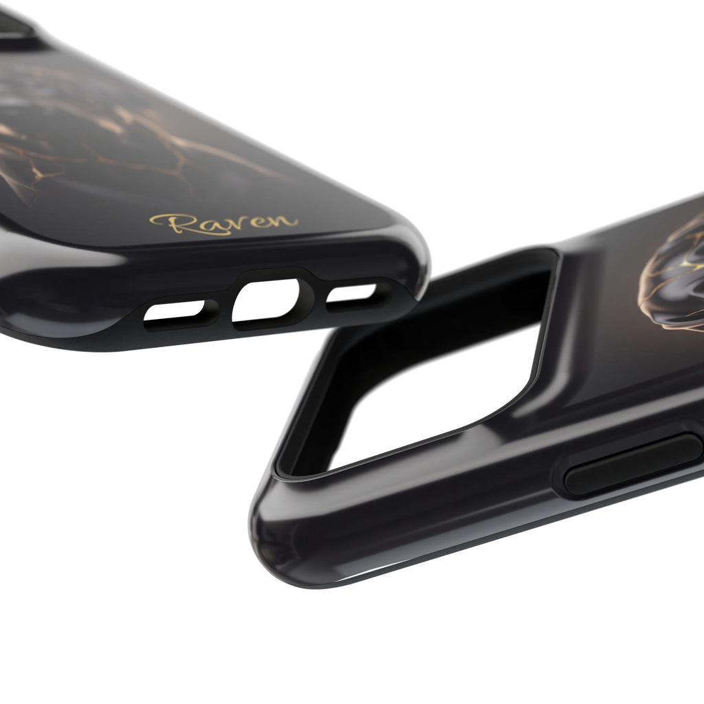 Personalized Obsidian Kintsugi Labrador Phone Case — Tough Magnetic Case with Wireless Charging