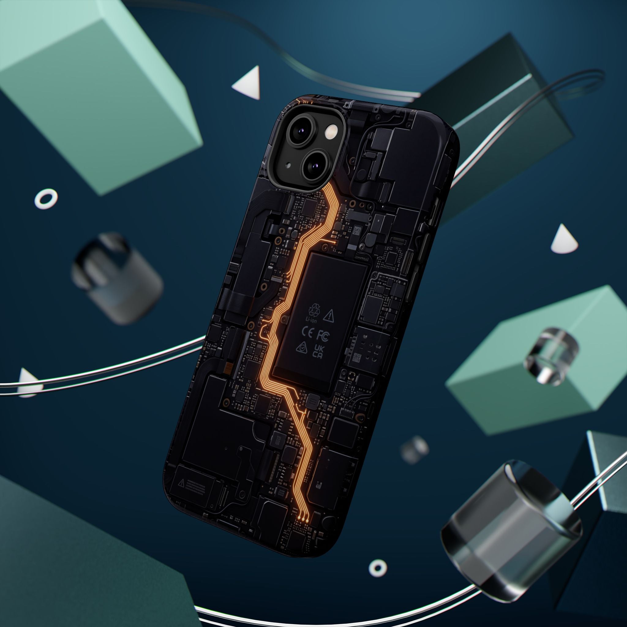 Electrician Circuit Bolt Phone Case — Impact-Resistant Wireless Charging Cover