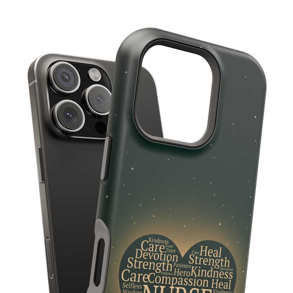 Nurse Heart Word and Art Phone Case — Impact-Resistant Wireless Charging Cover