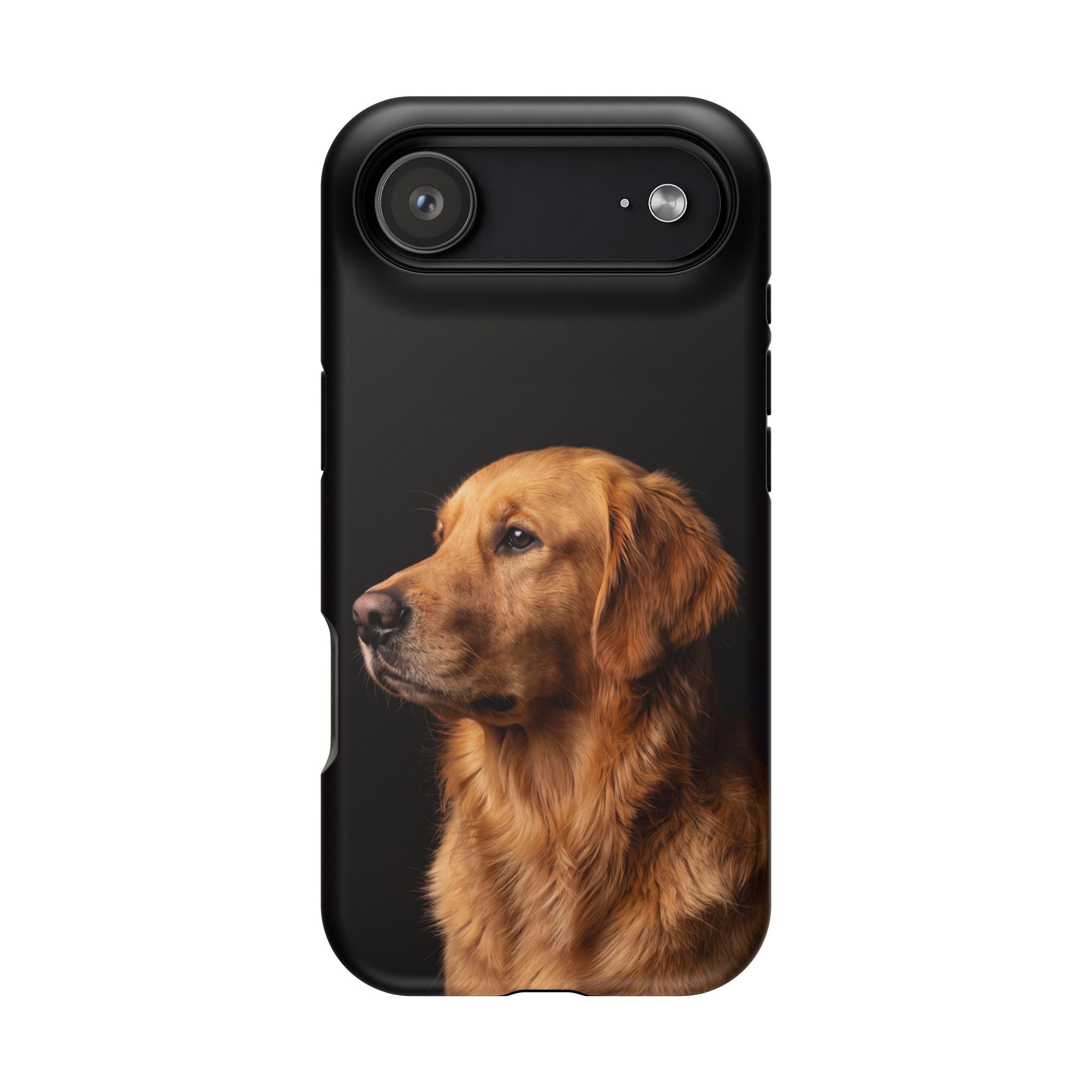 Golden Retriever Portrait Phone Case — Impact-Resistant Wireless Charging Cover